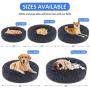 FOCUSPET Dog Bed Cat Bed Donut,Pet Bed Faux Fur Cuddler Round Comfortable for Small Medium Large Dogs Ultra Soft Calming Bed,Self Warming Indoor Sleeping Bed Multiple Sizes (20/24/32/40/46)