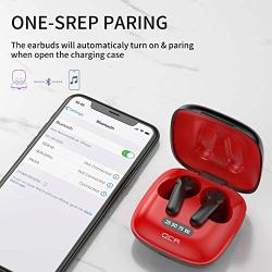 Wireless Earbuds,Bluetooth Earbuds Bluetooth 5.0 Stereo Earbuds IPX6 Waterproof Sport Wireless Headphones Touch Control Bluetooth Headphones 25 Hrs Play Time with Charging Case/Mics