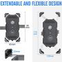 ILM Motorcycle Bike Phone Mount Holder 360° Rotation Adjustable Clamps for Handlebars Cell Phones iPhone Samsung Galaxy HUAWEI HTC (Classic Phone Holder)