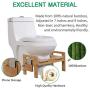 MallBoo Adjustable Bamboo Squatting Toilet Stool Portable Bathroom Squatting Urinal (7" and 9")