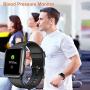 YAMAY Smart Watch 2020 Ver. Watches for Men Women Fitness Tracker Blood Pressure Monitor Blood Oxygen Meter Heart Rate Monitor IP68 Waterproof, Smartwatch Compatible with iPhone Samsung Android Phones