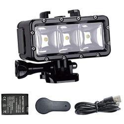 Suptig XShot Dimmable Waterproof (45m) LED Video Light for GoPro Cameras