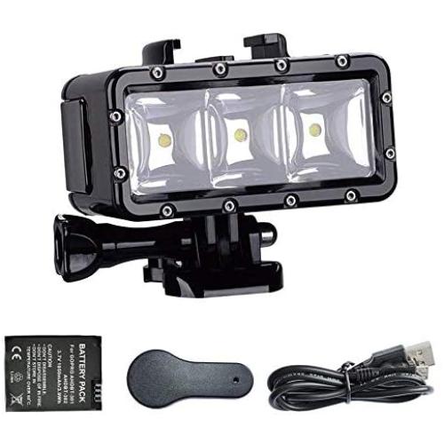 Suptig XShot Dimmable Waterproof (45m) LED Video Light for GoPro Cameras