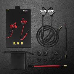 Nabsna Portable 3.5mm Plug Gaming Headset Computer Game Earphones with Detachable Mic Corded Headsets