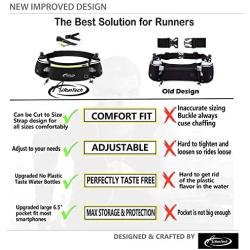 AiRunTech Running Belt with Water Bottle Holder No Bounce Hydration Belts for Runners