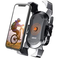 【Upgraded】JOYROOM Bike Phone Mount, Secure Lock & Full Protection Bicycle Holder for Mountain Bike, Motorcycle Handlebar, for Cell Phone, iPhone 11, X/XR/XS MAX, Samsung and Most 4-6.8 inch Smartphone