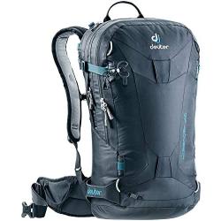 Deuter Freerider Polyamide, Polyester Black Backpack (Polyamide, Polyester, Black, Pattern, Unisex, Mobile Phone Pocket, Hydration System Compartment, Skis, Snowboard)