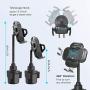 Kaome Cup Holder Phone Mount Adjustable Long Neck Phone Cup Holder for Car for iPhone 11/11Pro Max/XR/X/8 Plus, Samsung Galaxy S20 Ultra Note 10 Plus/10 9