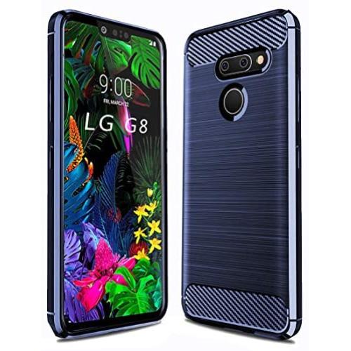 Sucnakp LG G8 ThinQ Case,LG G8 Case, TPU Shock Absorption Cell Phone Cases Technology Raised Bezels Protective Cover for LG G8 Case (TPU Blue)