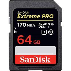 SanDisk 64GB Extreme PRO SDXC UHS-I Card - C10, U3, V30, 4K UHD, SD Card - SDSDXXY-064G-GN4IN