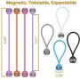 SUNFICON 14 Pack Twist Ties Silicone Cable Clips Straps Magnetic Cable Organizers Owl Headphone Earbuds Cord Winder Manager Keeper Bookmark Whiteboard Fridge Magnets Holder Home Office School Kitchen