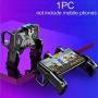 K21 Mobile Game Controller, Metal Trigger Shooting Free Fire Gamepad Sensitive Joystick Four Fingers,Gamepad for iOS Android Mobile Phone