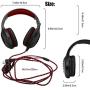 Stereo Gaming Headset Compatible with PS4, Xbox One, Nintendo Switch, PC, Headphones for PS4 Xbox One Laptop with Bass Surround, LED Light, Soft Memory Earmuffs & Noise Canceling Microphon