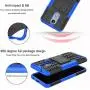 RioGree for LG K30 Phone Cases / k10 2018 / Phoenix Plus / CV3 / Pro LTE/Harmony 2 Cell Phone Case, with Screen Protector Kickstand Heavy Duty for Women Men, Blue RioGree for LG K30 Phone Cases / k10 2018 / Phoenix Plus / CV3 / Pro LTE/Harmony 2 Cell Phone Case, with Screen Protector Kickstand Heavy Duty for Women Men, Blue