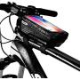 Option Bike Frame Bag, Waterproof Bike Pouch Bag, Cycling Front Top Tube Touchscreen Sun Visor Storage Bag for iPhone 8 Plus/X/XS Max/XR/Samsung S8/S9 Plus up to 6.6 Inch