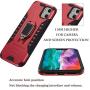 PUNYTONCY Protective iPhone 11 Case, Military Grade Magnetic Case Designed for iPhone 11 2019, Drop Tested Anti-Scratch Shockproof Waterproof Cover with Ring Car Mount Kickstand (Red 6.1 Inch)