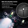 GOGOTIT Bike Lights Front and Back Rechargeable LED, LCD Display Light Bicycle Front Headlight and Back Rear Lights Combo Set Fits All Bicycles, Road