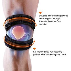 Patella Knee Strap for Running,Knee Stabilizing Brace Support for Tendonitis,Osgood schlatter,Arthritis, Meniscus, Tear,Runners,Chondromalacia,Injury Recovery,Sports,12"-18"