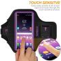 Galaxy Note 10+/9/8 Armband,RUNBACH Sweatproof Running Exercise Gym Cellphone Sportband Bag with Fingerprint Touch/Key Holder and Card Slot for Samsung Galaxy Note 10+/Note 9/Note 8(Purple)