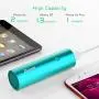 Portable Charger, BONAI Power Bank 5000mAh, (Ultra-Compact)(Aluminum)(Travel) Slim External Backup Battery Pack High-Speed Output Compatible iPhone,iPad,iPod,Samsung - Mint(Charging Cable Included)