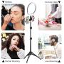 MOUNTDOG 10’’ Selfie Ring Light with Tripod Stand and Phone Holder, Led Ring Light with Wireless Remote 3 Modes & 10 Brightness for Makeup Beauty,YouTube Video, Live Streaming, Portrait Shooting
