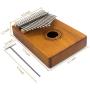 IEFEVIVI Kalimba 17 Key Thumb Piano - Thumb Pianos 17 Keys Mbira Kalimbas Made by Solid Mahogany with Tuning Hammer, Portable Thumb Piano Kalimba for Kids Beginners
