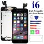Nroech LCD Screen Replacement for iPhone 6 (Black) with Home Button, Full Assembly with Front Camera, Ear Speaker and Light/Proximity Sensor, Repair Tools and Free Screen Protector Included.