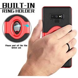 Samsung Galaxy Note 9 Case - eSamcore Ring Holder Kickstand Cases + Dashboard Magnetic Phone Car Mount [RED]