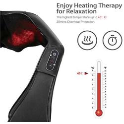 Naipo Shiatsu Back and Neck Massager with Heat Deep Kneading Massage for Neck, Back, Shoulder, Foot and Legs, Use at Home, Car, Office