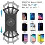 AONKEY Universal Bike Phone Mount, Silicone Holder Adjustable for Bicycle Handlebar fits iPhone Xs Max/XS XR X/6S/7/8 Plus, Galaxy S10+/S10/S10e/S9+/S9/S8, 4.0"~6.5" Cell Phones Mountain Road Cycling