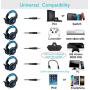 Xbox One Headset,Gaming Headset for PS4 PC Mobile Phone,3.5 mm Gaming Headset LED Light Over-Ear Headphones with Volume Control Microphone for Xbox PS4 Laptop Tablet USB Lighting WSQiWNi