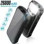 Solar Charger 26800mAh, Solar Power Bank, Portable Charger Battery Pack with 3 Outputs & 2 Inputs(Micro USB & Type-C) Huge Capacity Backup Battery Compatible Smartphone, Tablet and More Solar Charger 26800mAh, Solar Power Bank, Portable Charger Battery Pack with 3 Outputs & 2 Inputs(Micro USB & Type-C) Huge Capacity Backup Battery Compatible Smartphone, Tablet and More