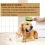 Dog Bathing Brush, Dog Shampoo Brush for Massage Dog Scrubber Cat Brushes for Grooming with Pin & Bristle, Natural Bamboo