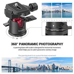 SmallRig Mini Ball Head, Tripod Head Camera 360° Panoramic with 1/4" Screw 3/8" Thread Mount and Arca-Type QR Plate Metal Ball Joint for Monopod, DSLR, Phone, Gopro, Max Load 4.4lbs/2kg - BUT2665