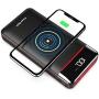 Wireless Portable Charger 25000mAh Power Bank with 3 Outputs& 2 Inputs Huge Capacity Backup Battery with LCD Display, Compatible with Smart Phones,Android Phone,Tablet and More