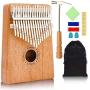 Kalimba,17 Key Kalimba Thumb Piano, Mahogany Wood Music Instrument Finger Piano with Tuning Hammer for kids Adult Beginners, Christmas perfect gifts Ideal for Friend, Family, Lover (C Tone) Mbira