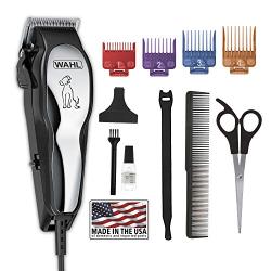 Wahl Clipper Pet-Pro Dog Grooming Kit - Quiet Heavy-Duty Electric Corded Dog Clipper for Dogs & Cats with Thick & Heavy Coats - Model 9281-210, Chrome/Gray