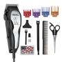 Wahl Clipper Pet-Pro Dog Grooming Kit - Quiet Heavy-Duty Electric Corded Dog Clipper for Dogs & Cats with Thick & Heavy Coats - Model 9281-210, Chrome/Gray