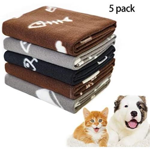 softan Premium Fleece Pet Blanket Washable, Warm and Soft Bed Cover Throw for Dog, Cat, Puppy, Kitten, Small Pets