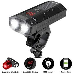 SEWOBYE Front Bike Lights Set Rear, Mountain Cycling Lights Road Bicycle, Lights Cycle Led Night Waterproof Rechargeable (Black)