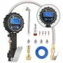 WYNNsky Digital Tire Pressure Gauge 200 PSI and Compressor Accessories Heavy Duty Inflator with Stainless Steel Braided Hose, Dual Head Air Chuck and Quick Connect Coupler, Easy Read Glow Dial