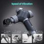 PERFORMANCE GURU Electric Massage Gun Professional Handheld Percussion Massager for Full Body Muscle Recovery and Quiet 35-50dB(A2-Gray)