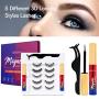 KRONA Magnetic Eyelashes with Eyeliner - Magnetic Eyelashes and Eyeliner - Eyelashes with Natural Look - Comes with Applicator - No Glue Needed