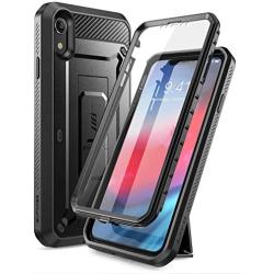 SUPCASE Unicorn Beetle Pro Series Case Designed for iPhone XR, with Built-In Screen Protector Full-Body Rugged Holster Case for iPhone XR 6.1 Inch (2018 Release) (Black)