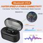 Bluetooth 5.0 Earbuds, Single Wireless Earbud with Fast Charging Case, Hi-Fi Stereo Headphones Built in Mic, CVC 8.0 Noise Cancelling, 12 Hours Playtime, Bluetooth Earbud for Car/Work, Black