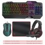 HAVIT Gaming Keyboard Mouse Headset & Mouse Pad Kit, Rainbow LED Backlit Wired, Over Ear Headphone with Mic for PC, Computer, Xbox ONE & PS4, Tablet, Mobile Phones