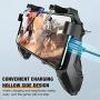 Sanmubo Trade Phone Game Controller 3-in-1 Cellphone Gamepad 4 Finger Operation Joystick Remote Grip Shooting Aim Keys Survival Game Trigger for 4.7-6.5" Mobile Phones