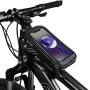 COPOZZ Sport Bicycle Bike Handlebar Bag, Waterproof Bike Front Frame Top Tube Cycling Storage Bag with Touch Screen, Fits Cellphone Below 6.5 Inch