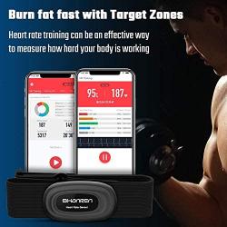 Shanren Heart-Rate-Monitor Chest Strap, Beat 20 Rechargeable HR Sensor, Vibration Alert, Built-in Memory with 100 Sessions