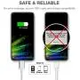 JIMROZ iPhone Charger, MFi Certified Lightning Cable 3 Pack 10ft Nylon Braided Fast Charging Sync Cord Compatible with iPhone 11 Pro Max XS XR X 8 7 6s 6 Plus 5 5s, iPad, iPod and More, Silvergrey
